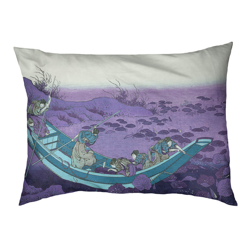 Coussin d'intérieur / d'extérieur pour chien Burkart, Petit (l 29,5 po x P 19,5 po x H 9,5 po), Mauve / Gris