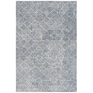 Beverly Rug Indoor Bordered Area Rugs, Non Slip Rubber Backing Modern Living Room Area Rug, Navy, 2x3, Size: 2' x 3', Blue