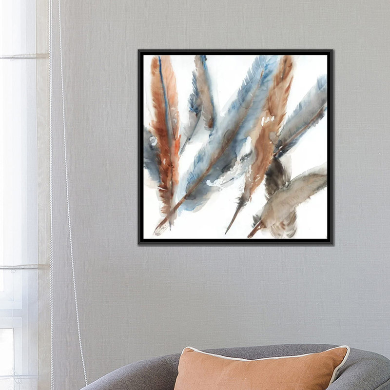 «Past And Présent I», reproduction sur toile, H 18 po x l 18 po x P 1,5 po, Toile avec cadre noir, Pas de tapis