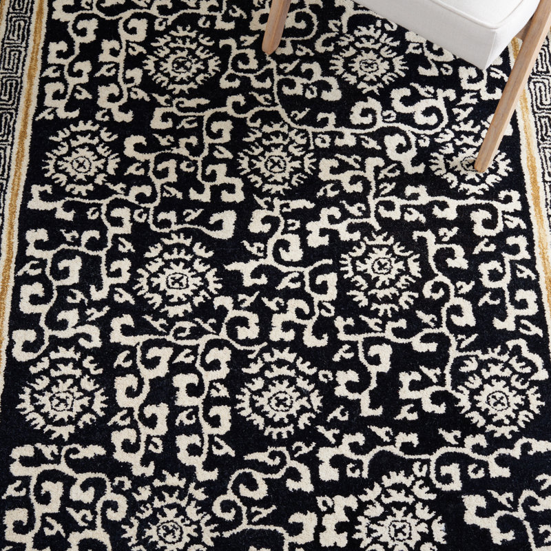 Tapis oriental brun en laine touffeté à la main Dural, Rectangle 3 pi x 5 pi