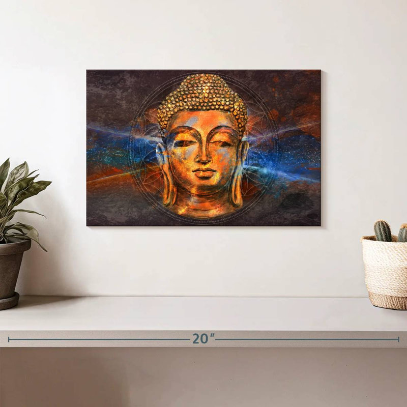 Leisha, tête de Bouddha, H 8 po x l 12 po