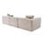 Stylish 3-Seat Sofa, Mocha, 119.3 x 42.5 x 25.6 inches | 100% Hornbeam Frame, 100% Linen Fabric, 32 DNS Foam for Comfort | Includes 2 Pillows, Plastic Legs | Perfect for Living Room & Family Spaces