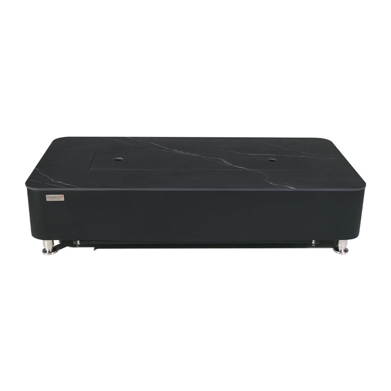 Rectangle Concrete Smokeless Fire Pit Table, Natural Gas