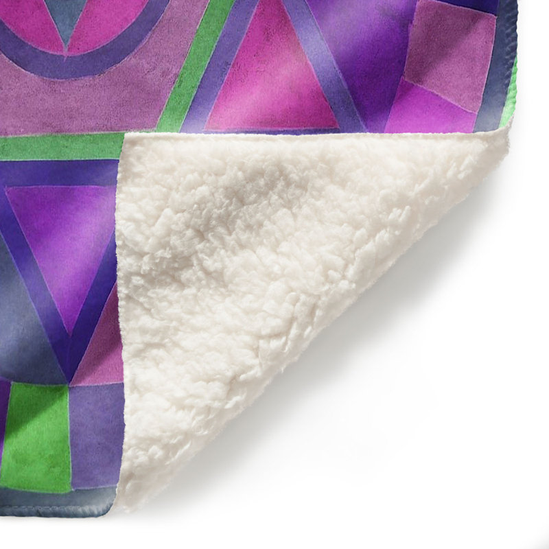 Couverture sherpa douce mandala ii c, l 51 po x L 60 po