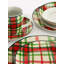 30PC GREEN TARTAN DINNER SET