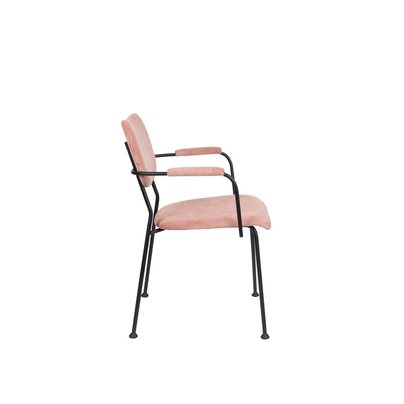 Benson Upholstered Arm Chair, Pink