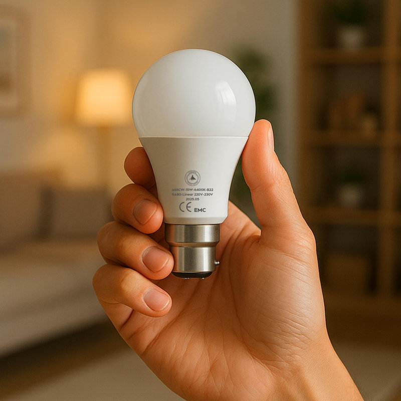 3 PackBayonet LED Light Bulb 15W(60w Equivalent), B22 LED Bulbs Cool White 6400K Bright Light, Non-Dimmable A65 BC GLS Energy Saving Bulb Lightbulb, 1500 Lumen