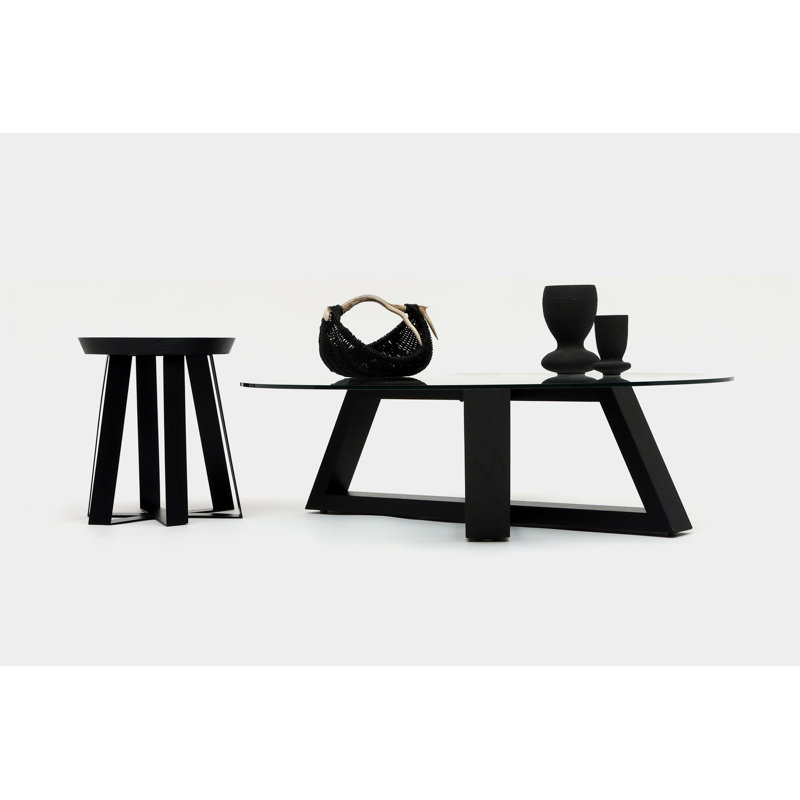 Focal Coffee Table, Black Oak, 15" W x 48" L x 48" W