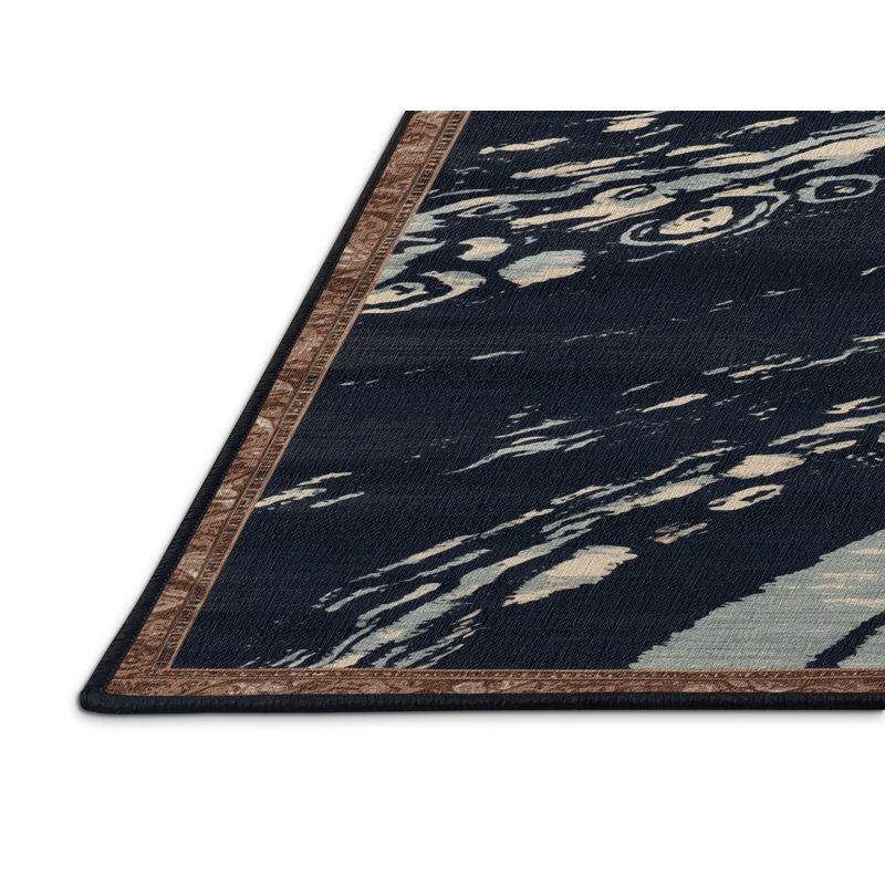 Tapis gris lavable à la machine, Carré 7 pi