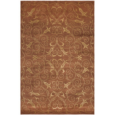 Hand Knotted Silk & Wool Pile Rug