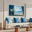 Art mural rustique pour salon, fenêtre, paysage marin, paysage marin, peinture, océan, affiche, œuvre d'art encadrée-91795509