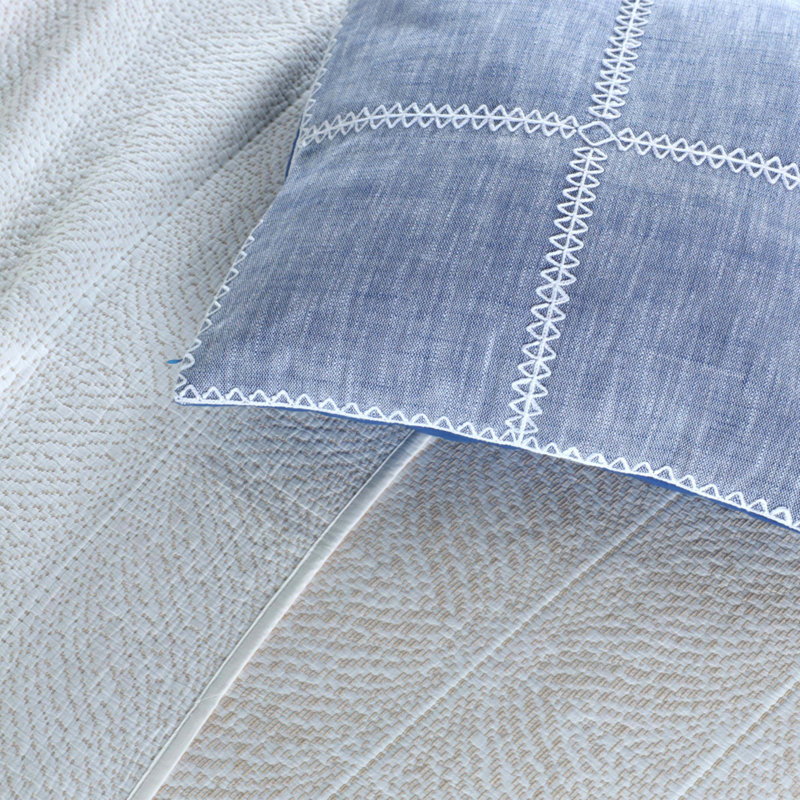 Southern Tide Isla Square Navy Dec Pillow