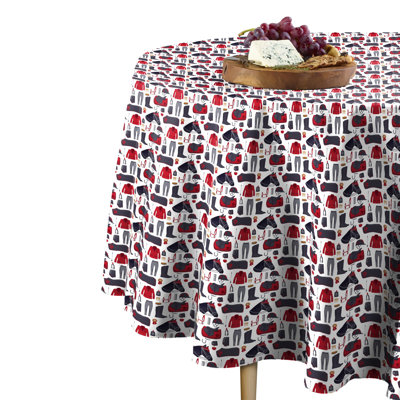 Callie Geometric Round Tablecloth