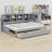 Multifunctional Daybed with LED Light & Storage Drawers-219729401