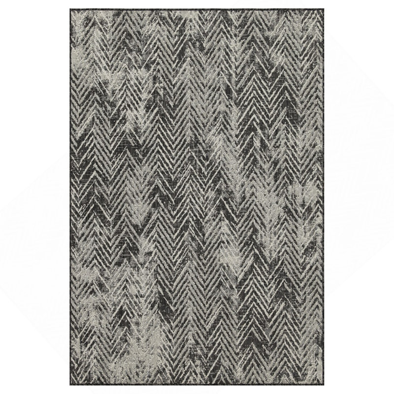 Tapis anthracite intérieur / extérieur, Rectangle 7 pi 10 po x 10 pi 3 po