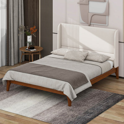 Grand lit tapissier, cadre de lit en bambou