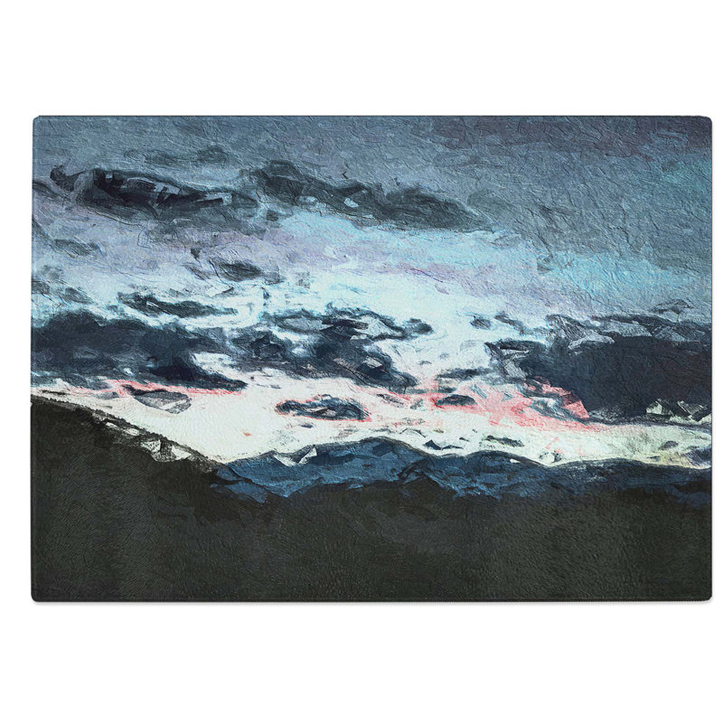 Glass Mountain Below The Clouds Chopping Board, 28.5 cm W x 20 cm L