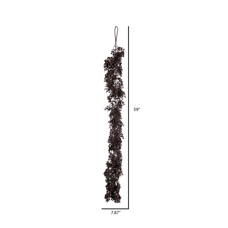 Guirlande d'eucalyptus artificiel brun 5 pi