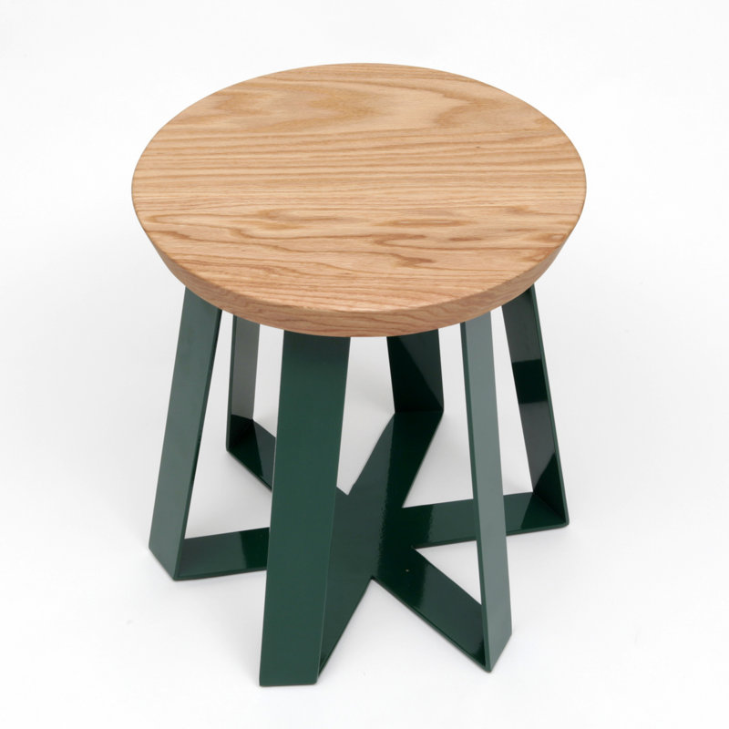 ARS Accent Stool, Green, Oak
