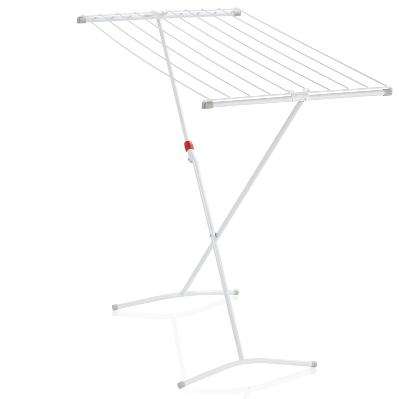 Aluminum Foldable X-Frame Drying Rack, 93cm H x 122cm W x 52cm D