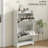 Slim Entryway Shoe Storage In Style - 2 Flip Drawers & Adjustable Shelves For 8 Pairs, Distressed White Stand, Shelves, Fits Design