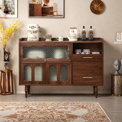 Simple and retro living room storage cabinet