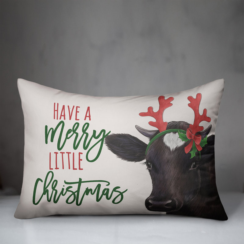  Reindeer Cow Rectangular Throw Cushion