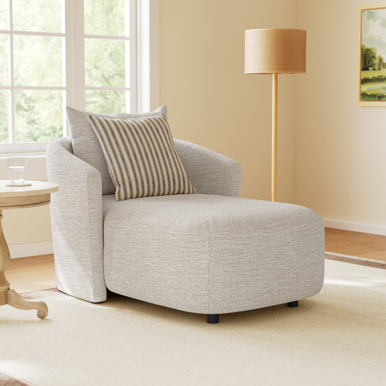 Mirage Upholstered Chaise Lounge, Merino Polyester