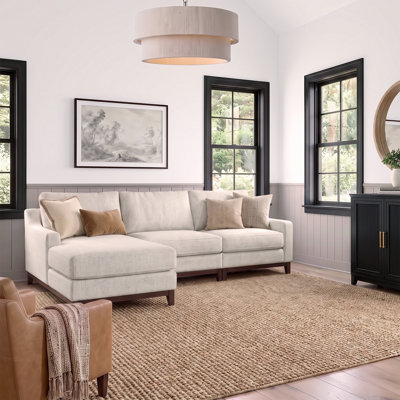 Martha Stewart Bedford 3-Piece Modular Right Facing Chair, Center Unit and Left Chaise