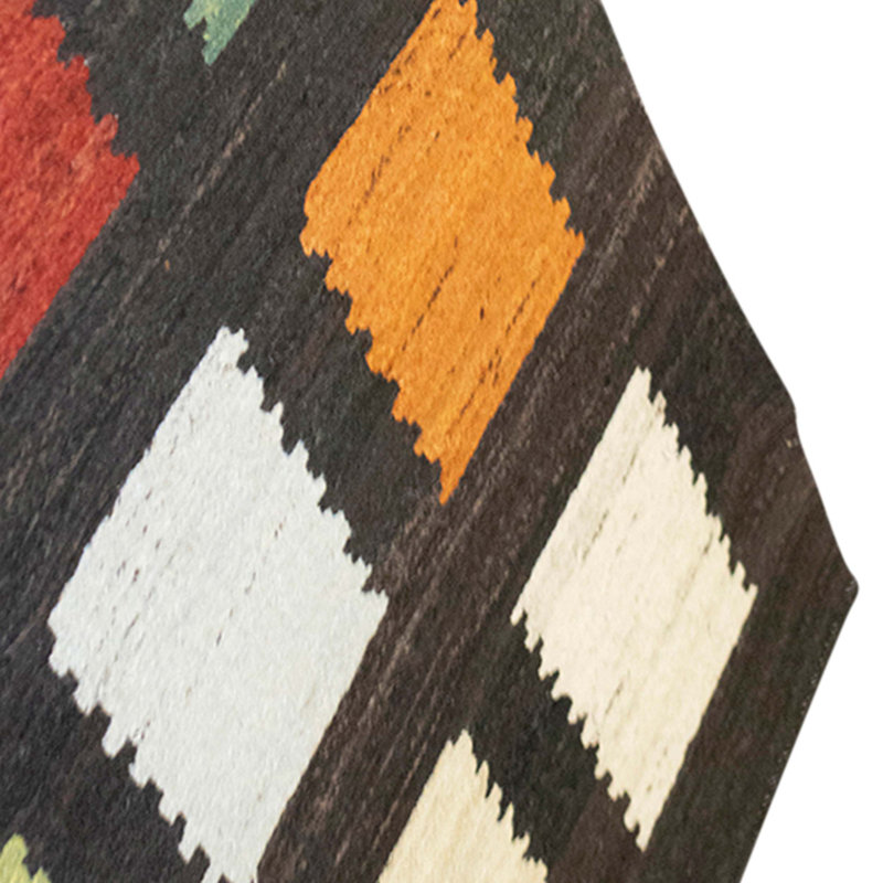 Hand Knotted Wool Area Rug in Patchwork