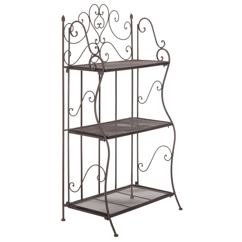 Support pour plante rectangulaire à plusieurs niveaux Madelia, Bronze vieilli