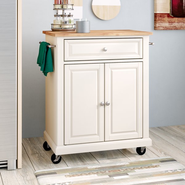 Three Posts™ Hedon Wood Kitchen Cart & Reviews | Wayfair