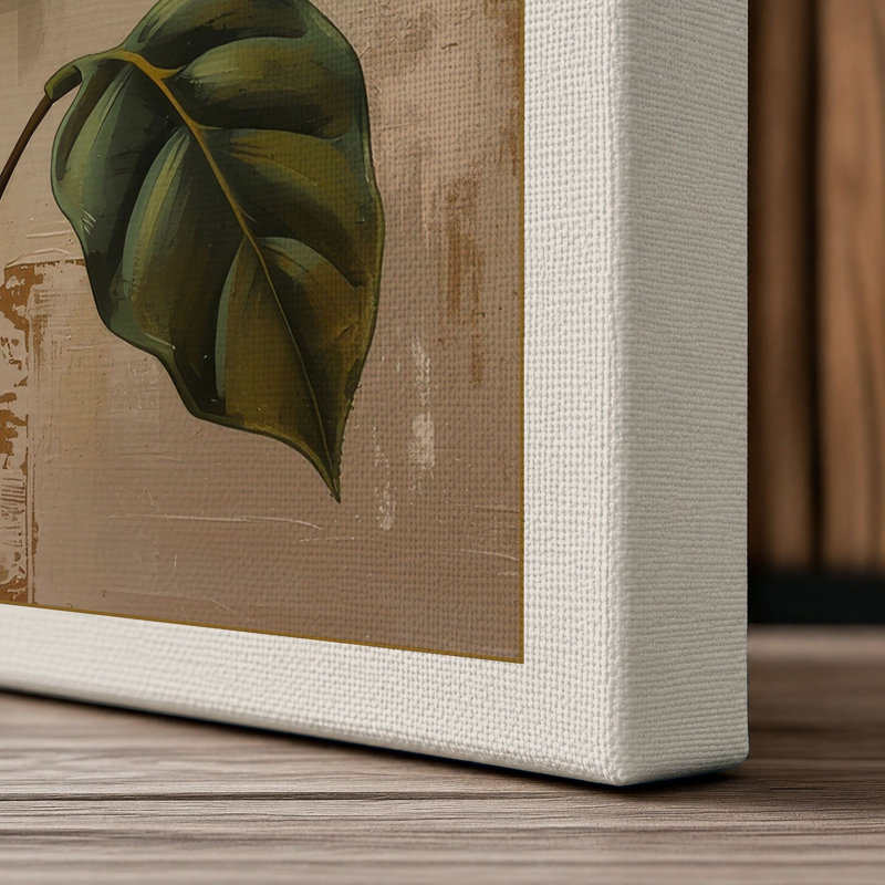 Hibiscus Study Botanical - Wrapped Canvas, 24x16 - 61.0 x 40.6 cm, Cream Border