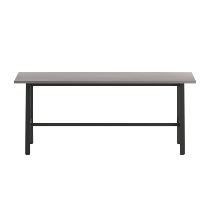 Table de conférence commerciale Corbin avec plateau en stratifié et base en A, Gris