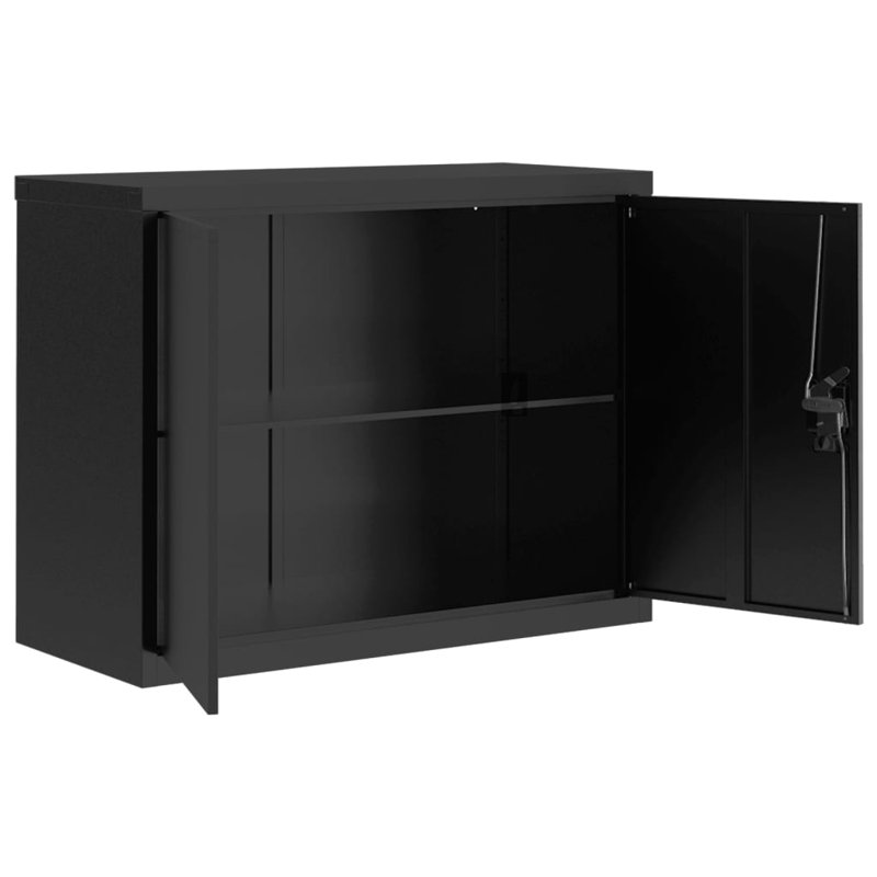 Armoire de rangement à 2 tablettes Lillya, Noir