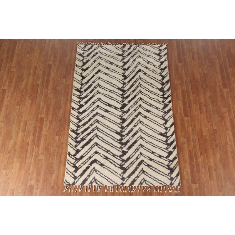 Tapis ivoire indien moelleux 5 x 8