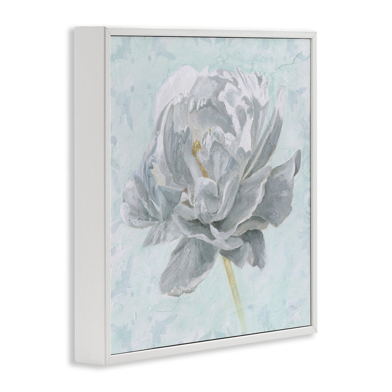 Sublime pivoine en fleurs par Wellington Studio bg-011, Estampe numérique encadrée blanc bord de mer, H 17 po x l 17 po