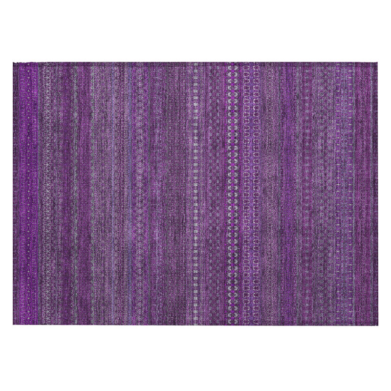 Tapis intérieur / extérieur 2 pi x 3 pi rayé lavable antidérapant