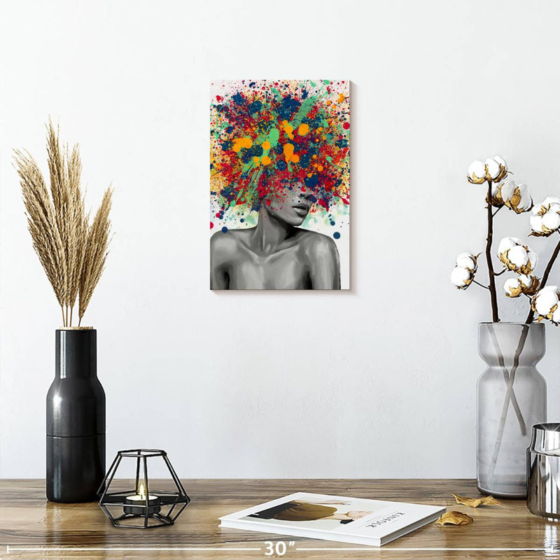 Leisha Afro Pop I, 12" H x 8" W