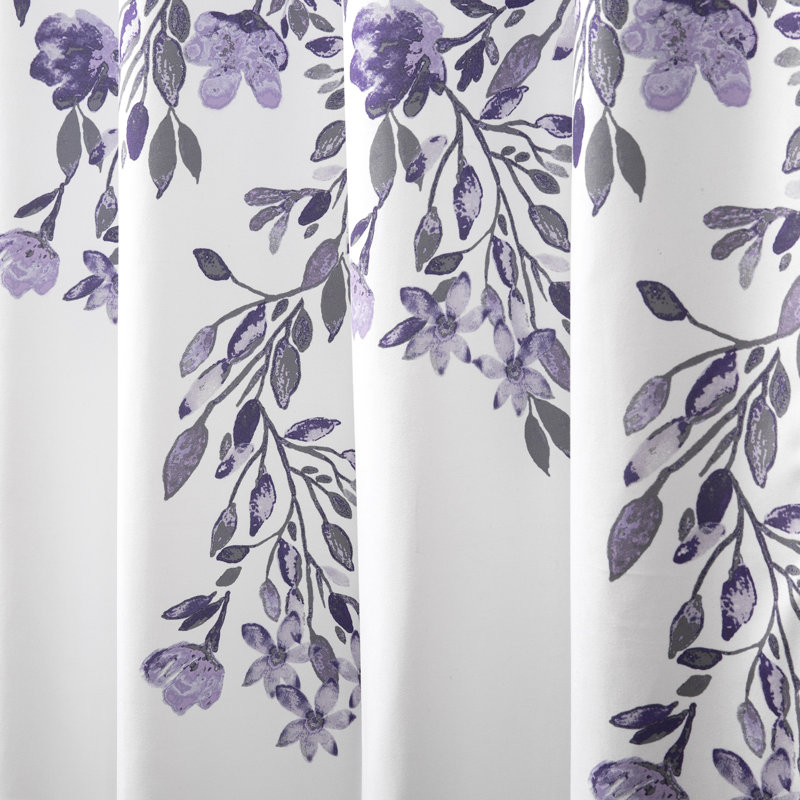 Tanisha Floral Shower Curtain, Purple