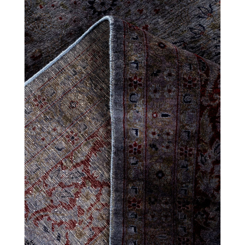 Tapis gris unique de 8 pi 3 po x 10 pi 5 po Yaro