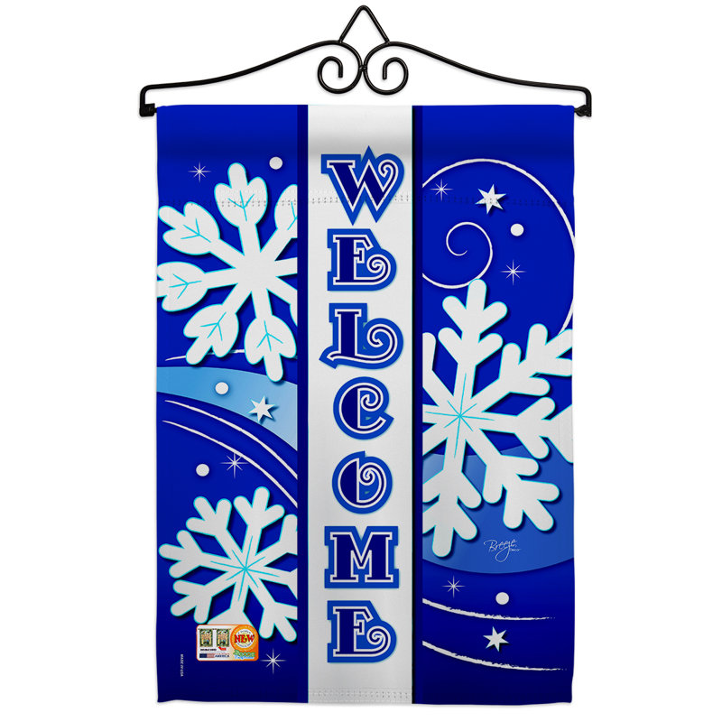 Ensemble de drapeaux en polyester 19 x 13 po Welcome