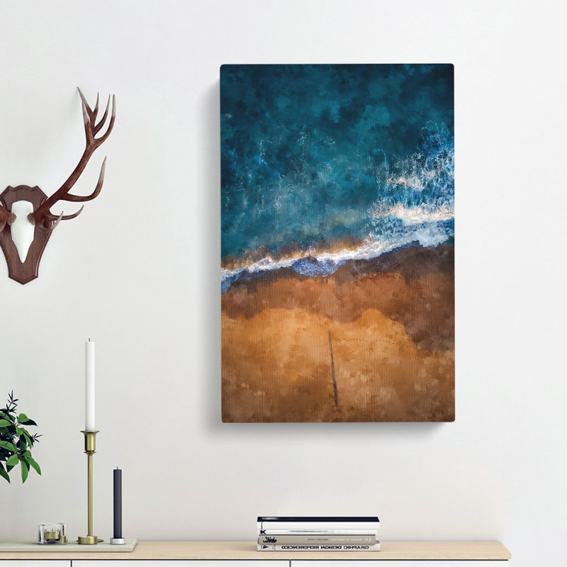 Alone Upon The Beach - Wrapped Canvas, 91cm H x 60cm W x 3cm D