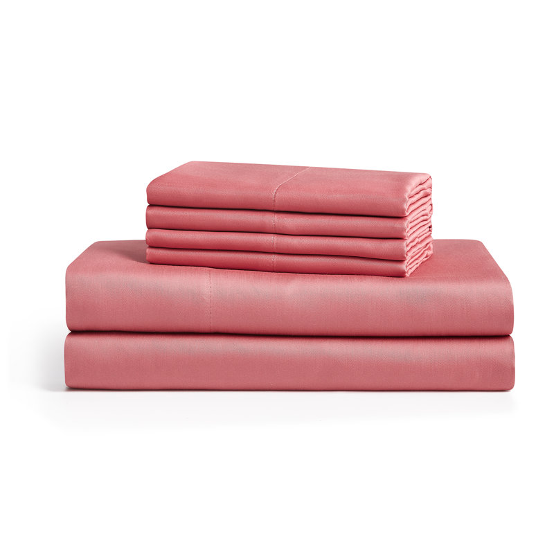 Ensemble de literie en mélange de coton à densité de tissage 800, Ensemble de draps pour grand lit + 1 drap-housse +