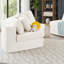Canapé modulaire en chenille de 115,7 po Boneless - 2 pièces courbées avec 5 coussins, sans assemblage requis-25237734