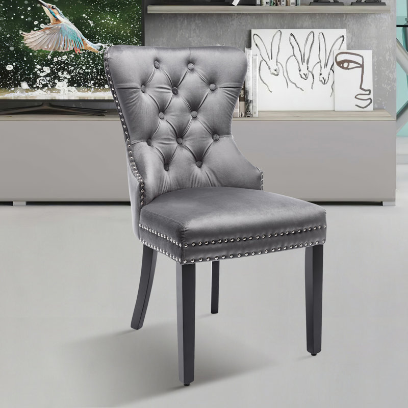 Chantis Upholstered Dining Chair, Grey
