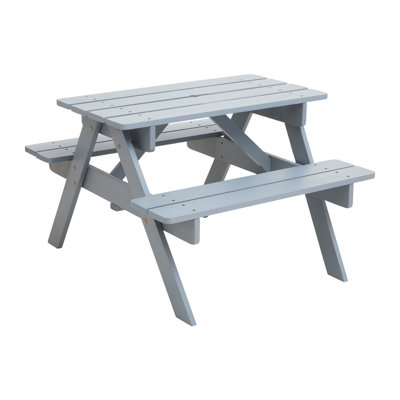 Hyun Kids Solid Wood Rectangular Outdoor Table Or Chair and Chair Set