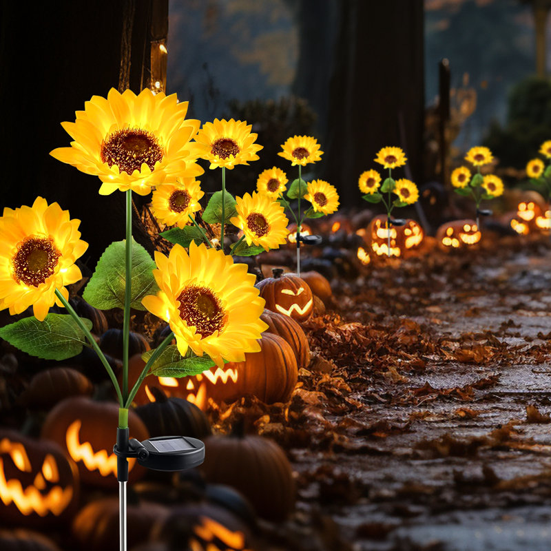 Yellow Solar Powered Integrated LED Pathway Light