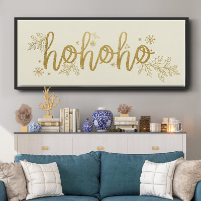 Toile encadrée dorée HOHOHO