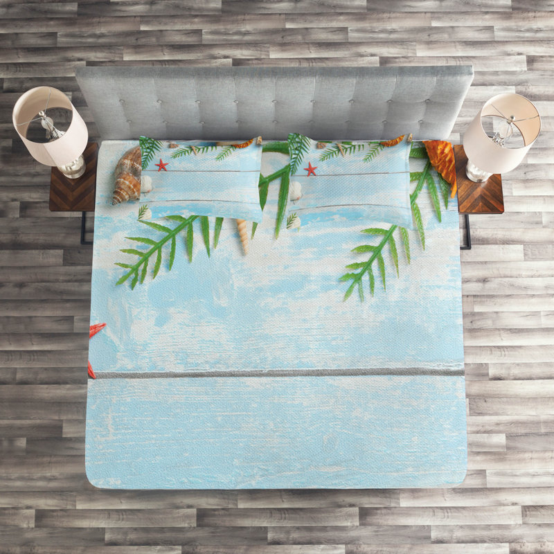 Seashells Coastal Coverlet